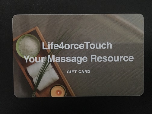 Life4orceTouch Massage Gift Cards Available
