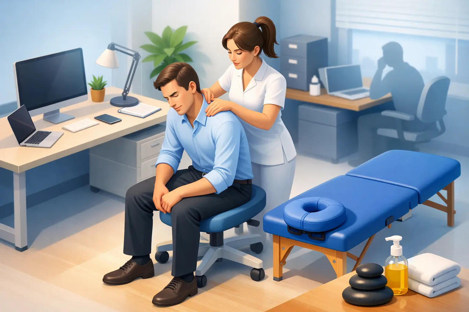 Massage for Office Workers With Desk Pain